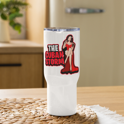 Travel mug with a handle